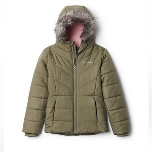 New $110 Columbia Girl Sz XL (18/20) Green Fur Trim Hood
Ski Snow Puffer Jacket
